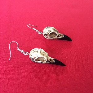 Witchy Bird Skull Earrings image 1