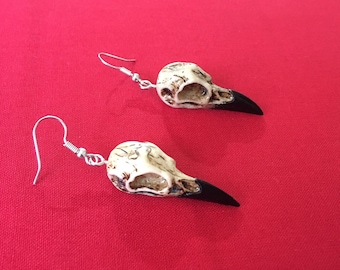 Witchy Bird Skull Earrings