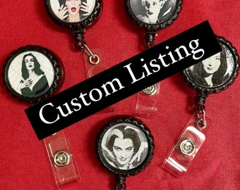 Custom Listing- 6 Elvira Badges
