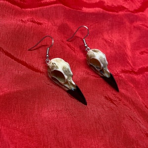 Witchy Bird Skull Earrings image 2