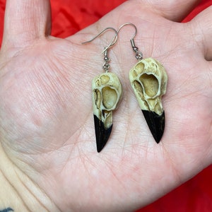 Witchy Bird Skull Earrings image 3