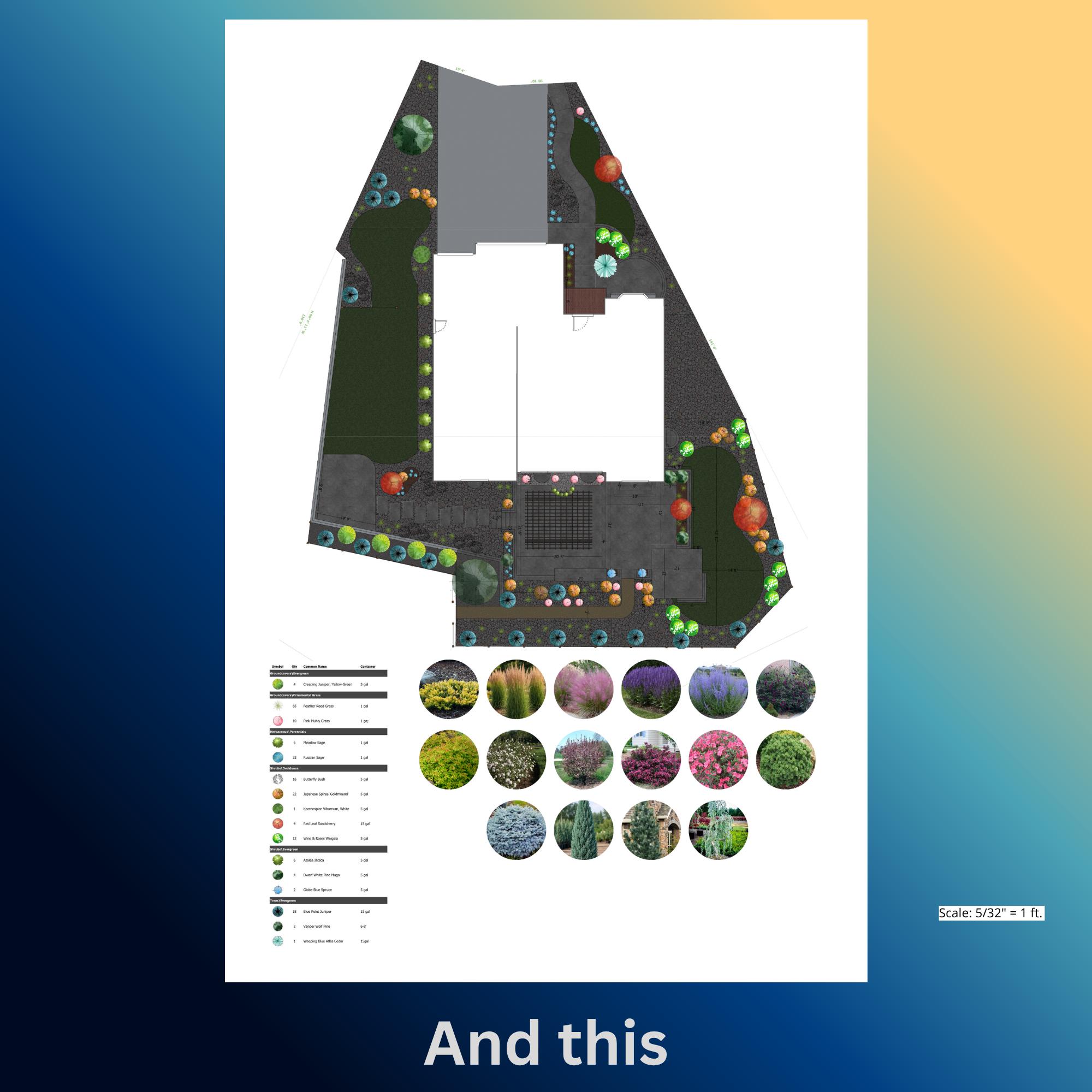 Custom Yard Design: 2D & 3D Landscape Layout - Front and Backyard ...