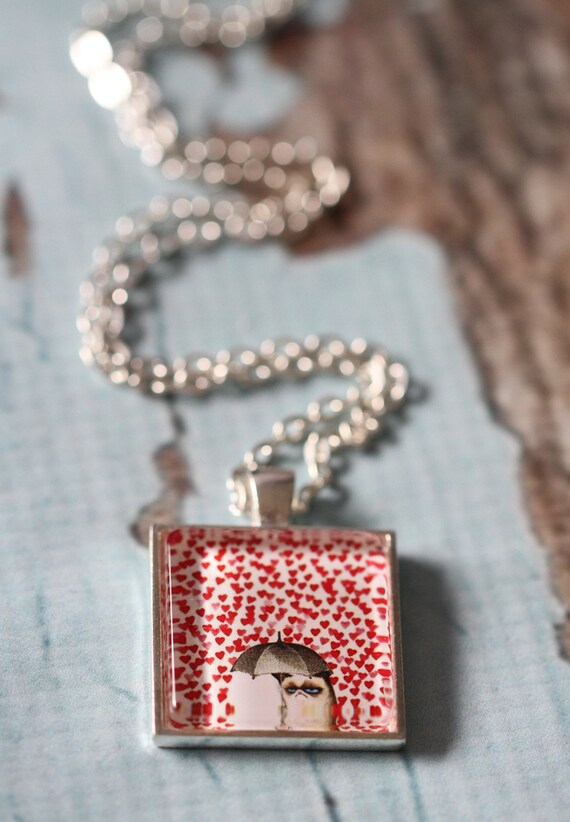 Free Shipping / Grumpy Cat / Pendant Necklace / Gift Idea / Etsy