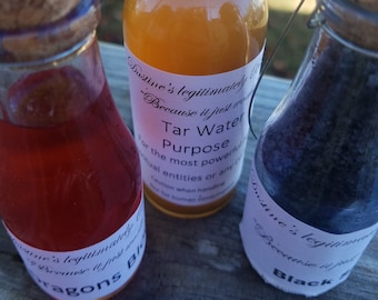 Dustine's Legitimately Blessed Quintessential Combo - Tar Water/Black Salt/Dragons Blood Oil