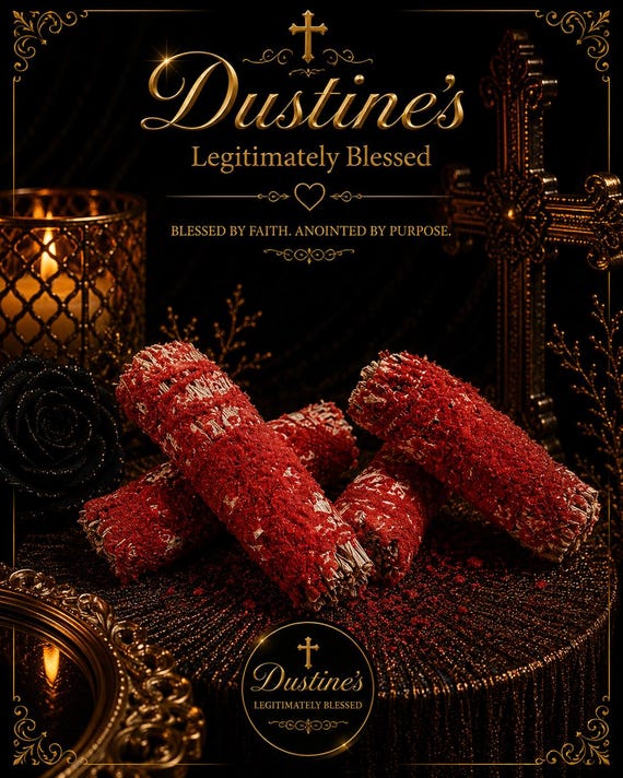 Dustine's Legitimately Blessed Sage rolled in Tar Water and Dragons Blood Powder (4 count)