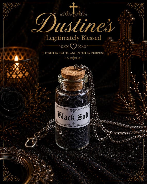 Dustine's Legitimately Blessed Black Salt Necklace