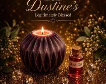 Dustines Legitimately Blessed Black Candle #11 Dipped in Red Oil.