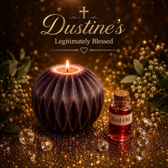 Dustines Legitimately Blessed Black Candle #11 Dipped in Red Oil.