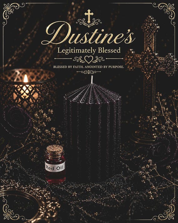 Dustines Legitimately Blessed Divine Umbra Black Candle dipped in Red Oil #23