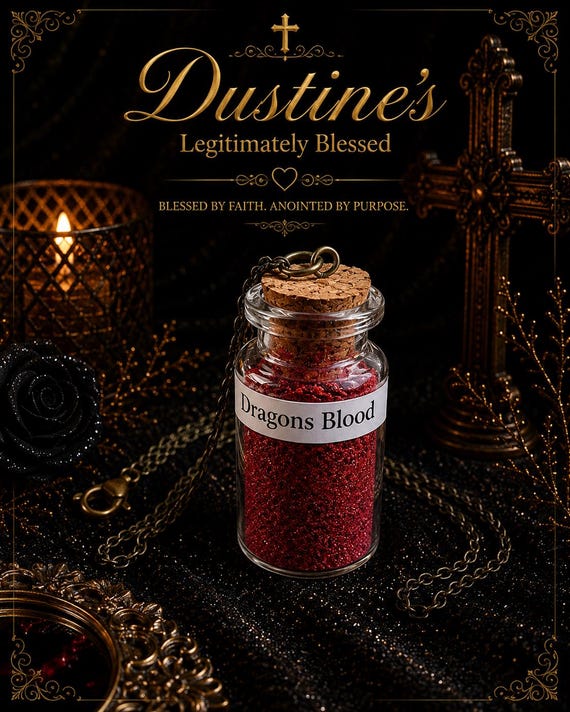 Dustine's Legitimately Blessed Dragons Blood Powder Necklace