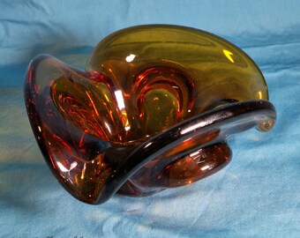 Mid Century Murano Art Glass Ashtray Bowl