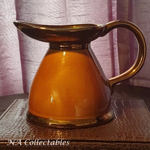 Lord Nelson Pottery Copper Lustre Water Jug, medium 1/2 pint.