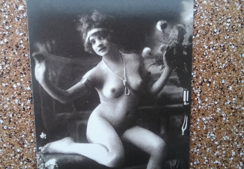 Retro Vintage Pinup Pussy - Naked postcard Vintage reprint nude girl sex sexual erotic mature tits  vagina pinup photograph girls