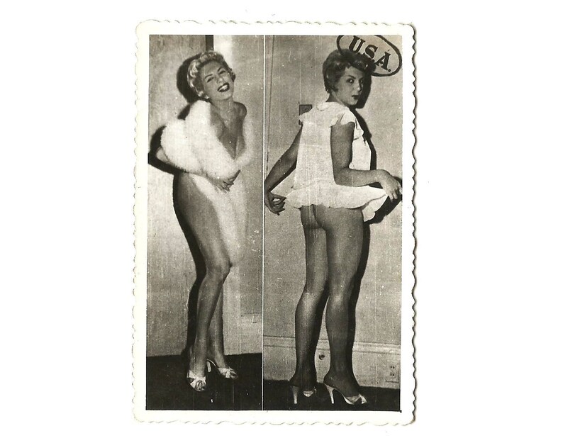 Original vintage photo - marilyn monroe pose - retro photograph ass mature  tits sex sexual nude naked girl