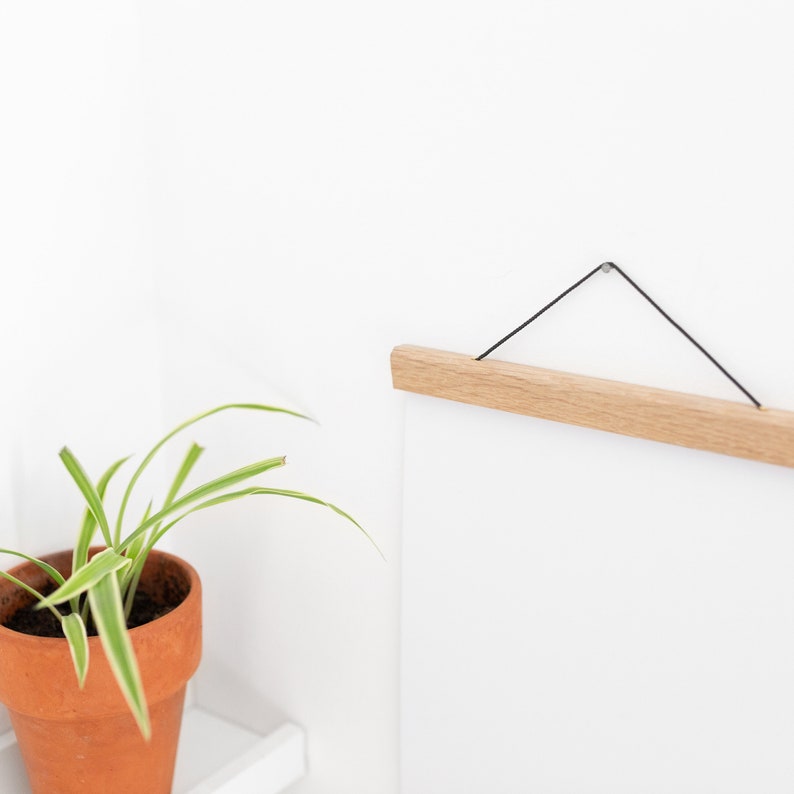 Wooden Poster Hanger Solid Oak Print Hanger A4 A3 or A2 Etsy