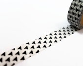 Black & White Triangle Washi Tape / Monochrome Arrow Deco Masking Tape