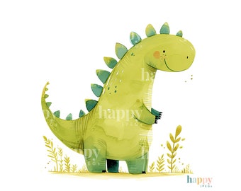 10 Cute Dinosaur Clipart - Baby Dinosaur JPEG - Printable Watercolour clipart - Digital Download - Paper Craft - Commercial Use