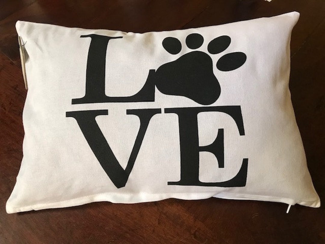 Dog Pillow PUPPY LOVE Dog LOVE Pillow Cover Dog Mom Dog Etsy UK