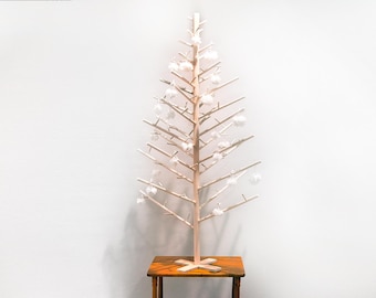 4ft 122cm Contemporary Scandinavian Minimalism Wood Dowel Christmas Tree Kit / Solstice/ Holiday Tree / Pine Tree Decor ~ Handmade by Humans