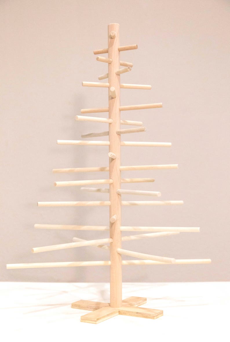 2ft 70cm Simple Contemporary Modern Scandinavian Wood Dowel Tabletop Christmas Tree / Alternative Solstice Tree / Pine Tree Decor Handmade image 5