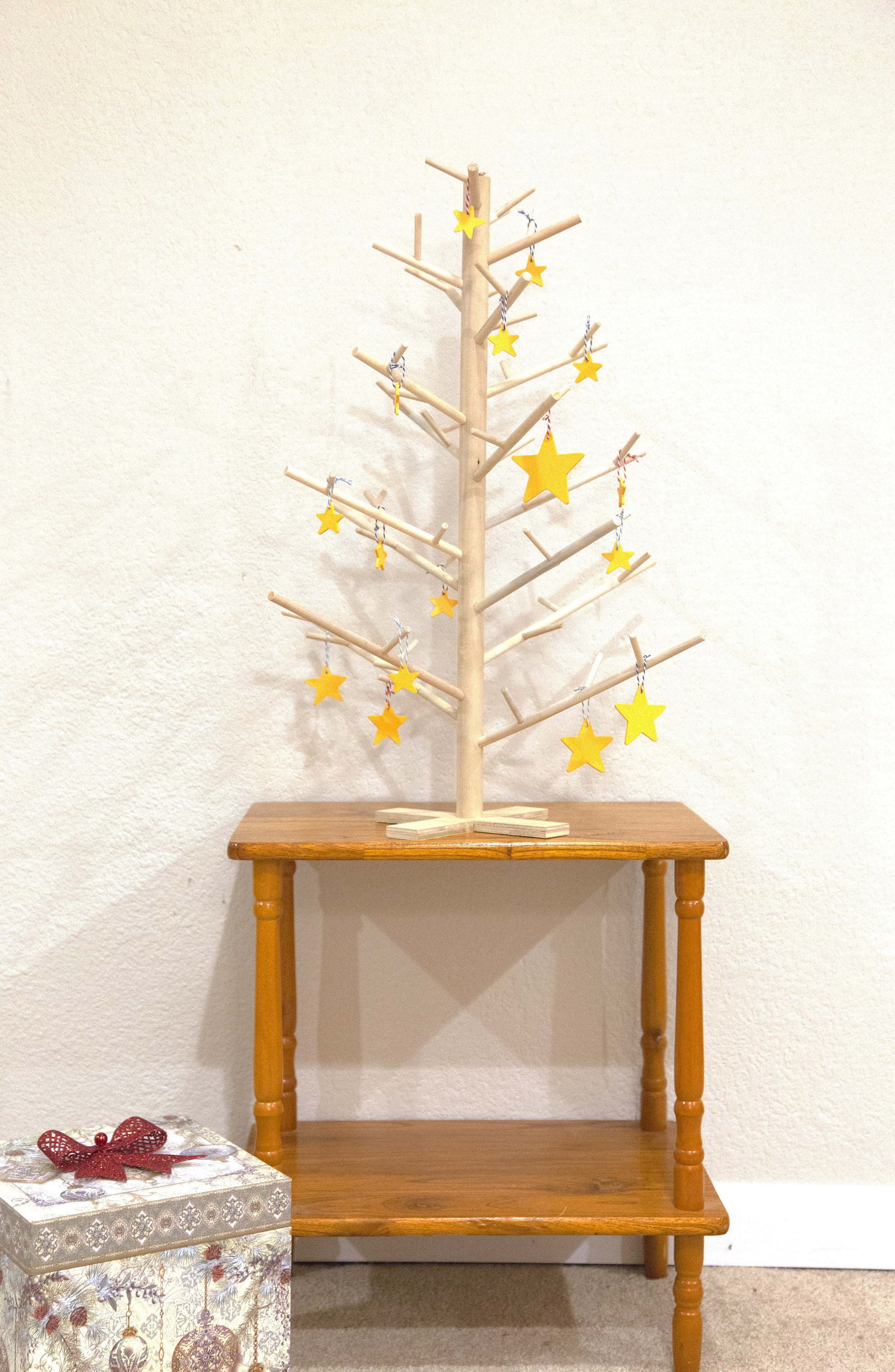 2-ft 70cm Contemporary Scandinavian Minimalist Birch Dowel Christmas Tree ~ Alternative Eco-Friendly Pine Tree Decor ~ Handmade Display kit