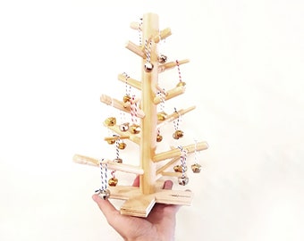 1ft 35cm Contemporary Scandinavian Minimalism Wood Dowel Tabletop Christmas Tree / Solstice Tree / Pine Tree Decor ~ Handmade Display