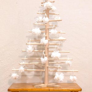 2ft 70cm Simple Contemporary Modern Scandinavian Wood Dowel Tabletop Christmas Tree / Alternative Solstice Tree / Pine Tree Decor Handmade image 6