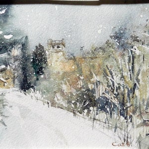 Mon village sous la neige