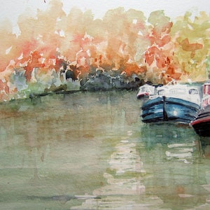 Canal en automne - Canal in Autumn