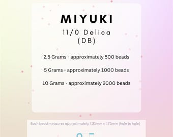 Miyuki 11/0 Delica - DB777 - Dyed Semi-matte Transparent Topaz - Etsy