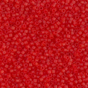 Miyuki 11/0 Delica - DB745 - Matte Transparent Red Orange