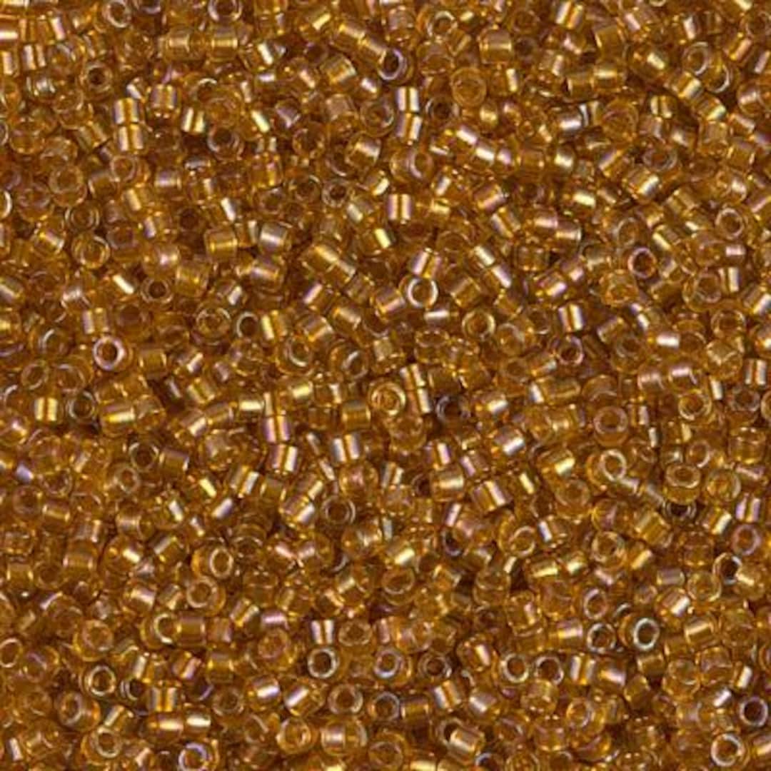 Miyuki 11/0 Delica - DB065 - Lined Topaz AB - Etsy