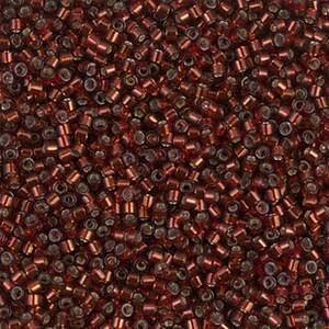 Miyuki 11/0 Delica - DB1202 - Silver Lined Dark Cranberry