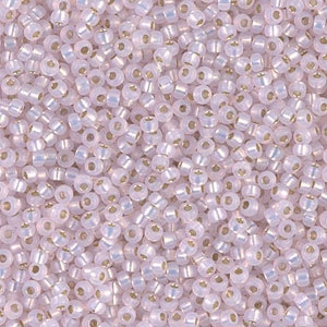 11-643, Miyuki 22g Silver Lined Light Pink Alabaster 11-643, Miyuki 22g Silver Lined Light Pink Alabaster