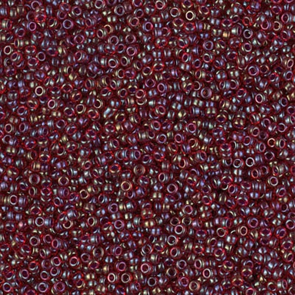 15-367 - Garnet Lined Ruby AB - Miyuki 15/0 Seed Beads