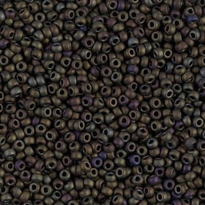 11-2013 - Matte Metallic Dark Olive Iris - Miyuki 11/0 Seed Beads