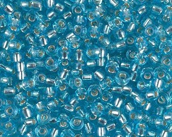 8-18 - Silverlined Aqua (Was 708) - Miyuki 8/0 Seed Beads
