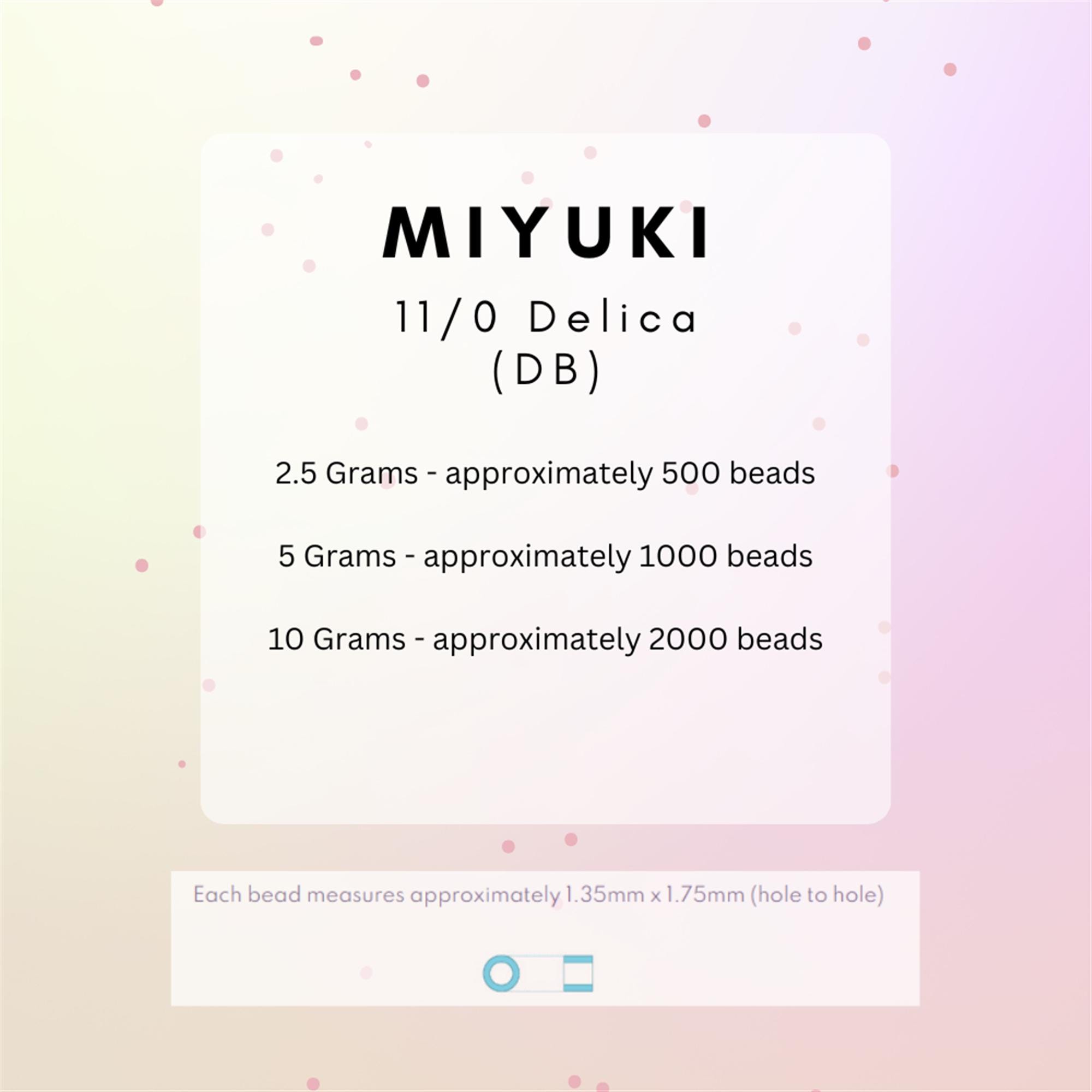 PIYUKIページ Miyuki 11/0 Delica - DB076 - Light Blue Lined Crystal AB