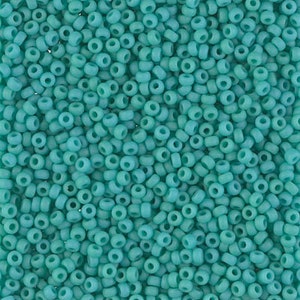 11-412F, Miyuki 22g Matte Green Turquoise 11-412F, Miyuki 22g Matte Green Turquoise