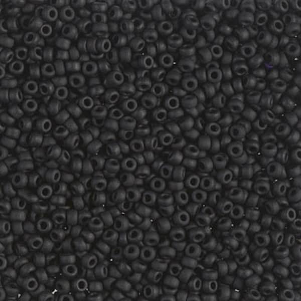 11-401F - Matte Black - Miyuki 11/0 Seed Beads