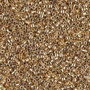 Miyuki 11/0 Delica - DB034 - 24kt Gold Light Plated