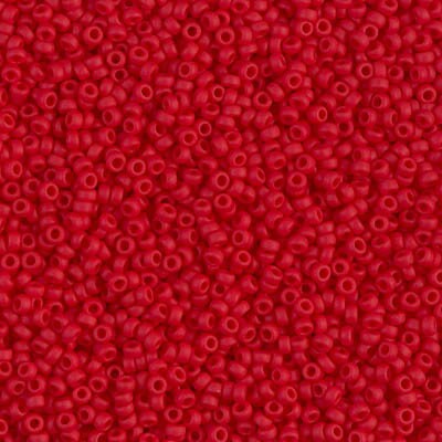15-408F - Matte Opaque Red - Miyuki 15/0 Seed Beads