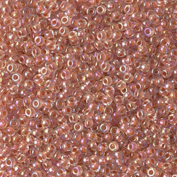 11-275 - Dark Peach Lined Crystal AB - Miyuki 11/0 Seed Beads