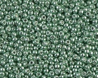 11-1074 - Verde mar galvanizado - Cuentas de semillas Miyuki 11/0