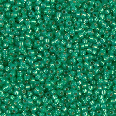 11-646 - Dyed Dark Mint Green Silverlined Alabaster - Miyuki 11/0