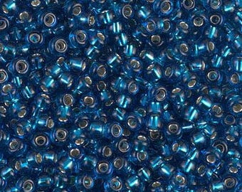 8-25 - Silverlined Capri Blue - Miyuki 8/0 Seed Beads
