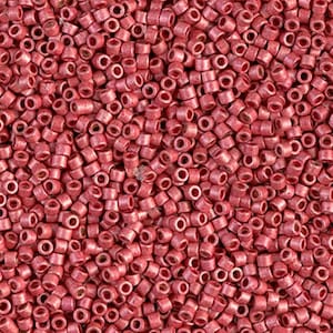 Miyuki 11/0 Delica - DB1841F - Duracoat Matte Galvanized Lt Cranberry