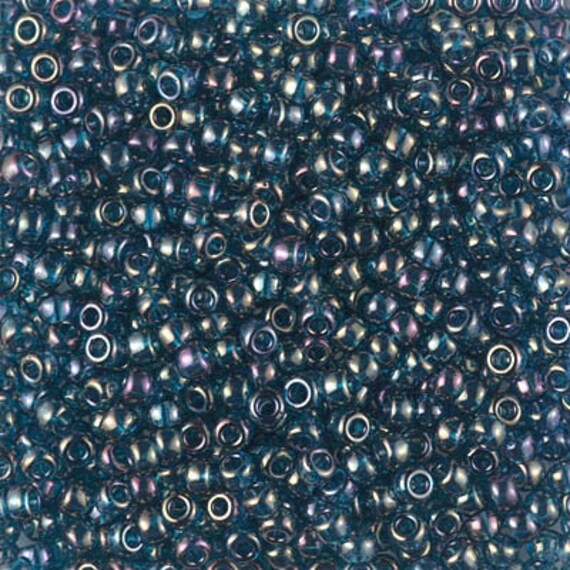 8 305 Montana Blue Gold Luster Miyuki 8 0 Seed Beads Etsy UK