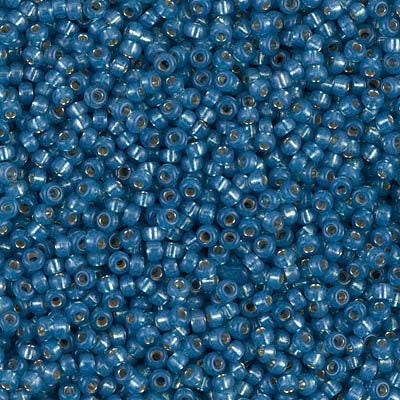 11-648 - Dyed Denim Blue Silverlined Alabaster - Miyuki 11/0 Seed Beads
