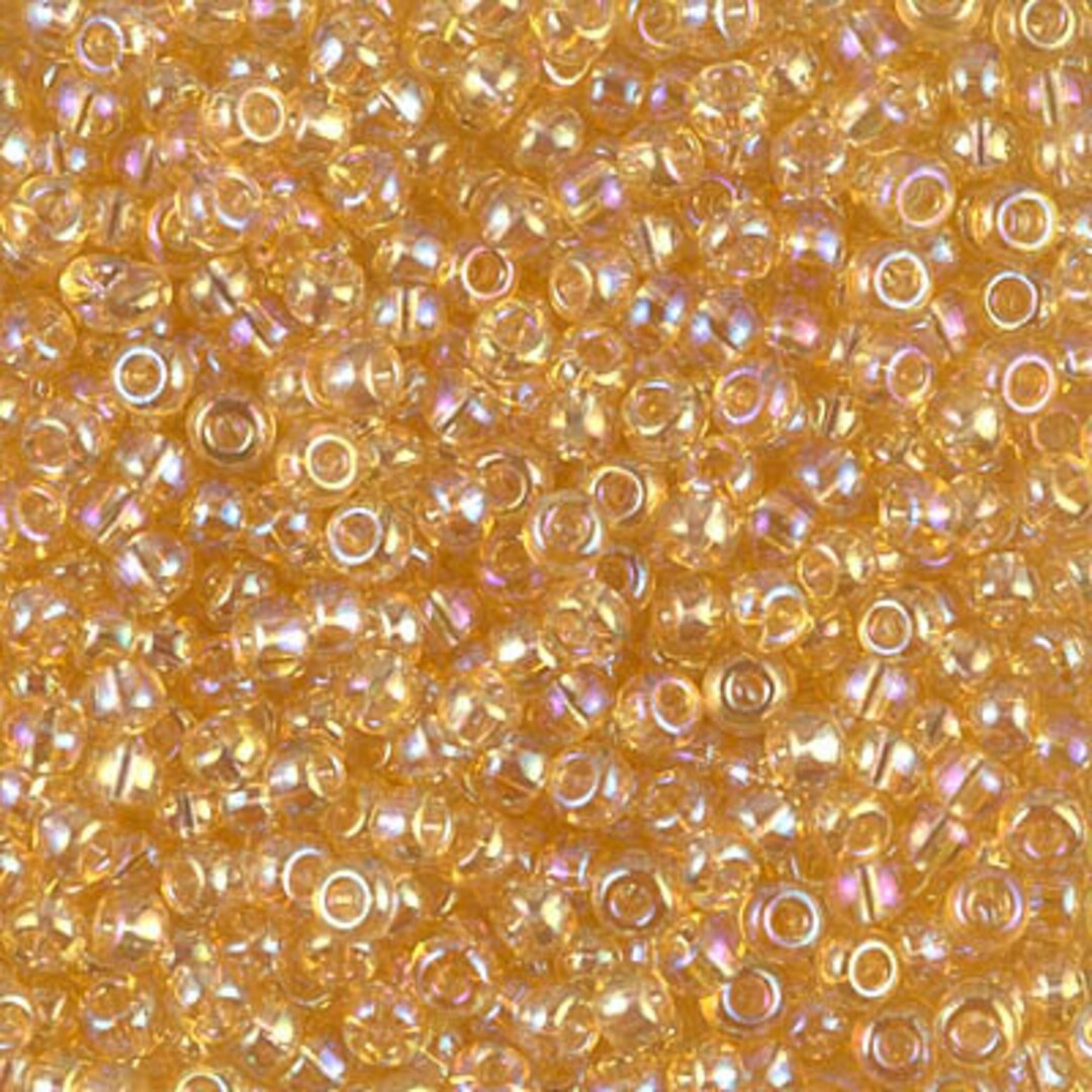 8-251 - Transparent Light Topaz AB - Miyuki 8/0 Seed Beads 8-251 - Transparent Light Topaz AB - Miyuki 8/0 Seed Beads